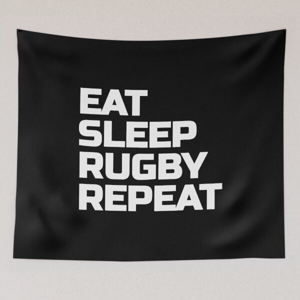 Item preview, Rugby Design - Eat Sleep Rugby REPEAT designed and sold by EstelleStar.