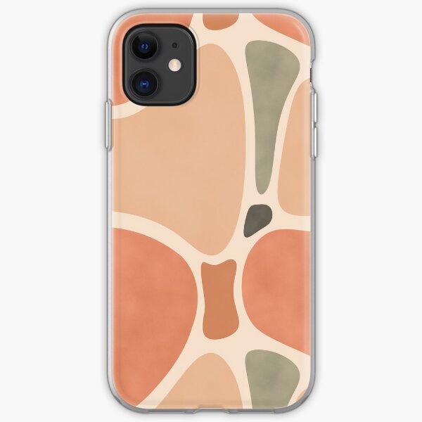 Terracotta Shapes #redbubble #abstractart iPhone Soft Case