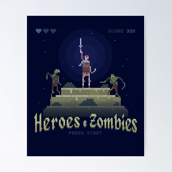 Item preview, Game Screen Pixel Art  , heroes and zombies designed and sold by FFelder.