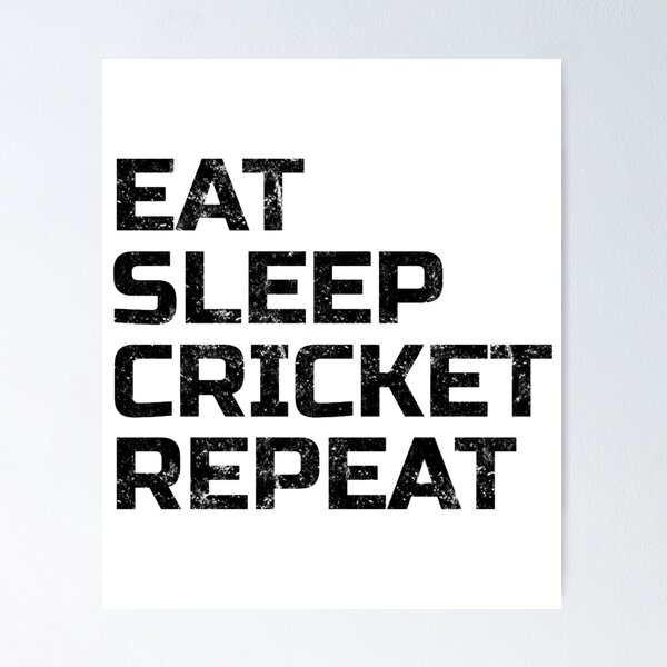 Eat sleep cricket repeat Royalty Free Vector Image