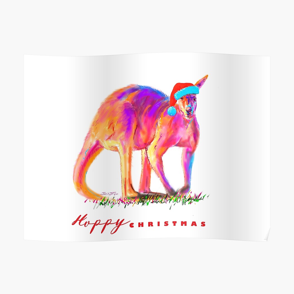 © ART Exclusive Australian Christmas Greeting Card Santa Kangaroo