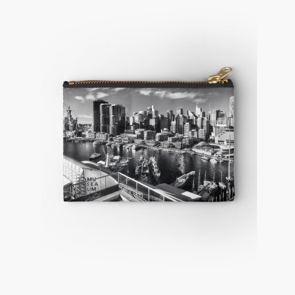 Item preview, Sydney City and Barangaroo View from Darling Harbour in Black and White designed and sold by Danielasphotos.