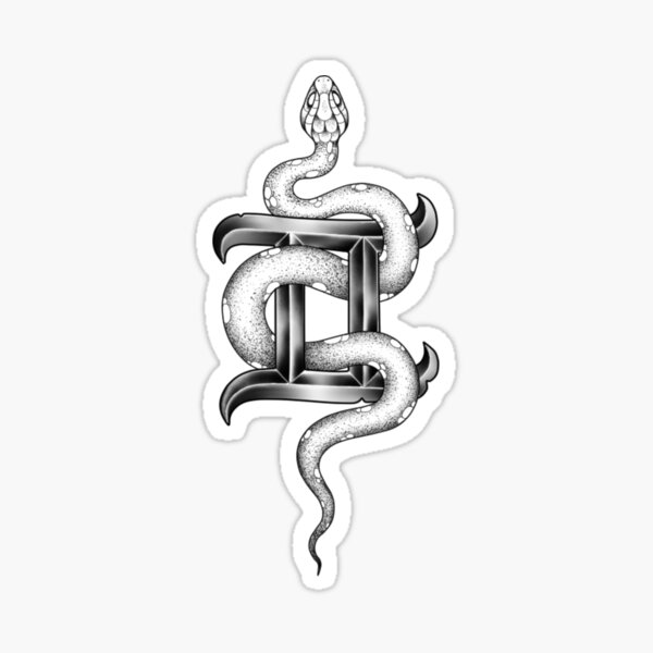 Gemini Tattoo Stickers For Sale | Redbubble