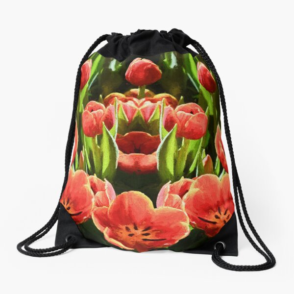Tulips (digital painting) Drawstring Bag