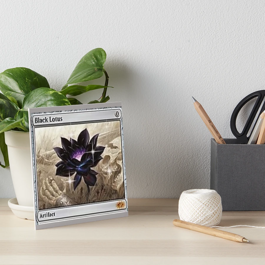mox sapphire mtg tshirt mask design edit digital black lotus " Art Board  Print for Sale by mysticladyart | Redbubble