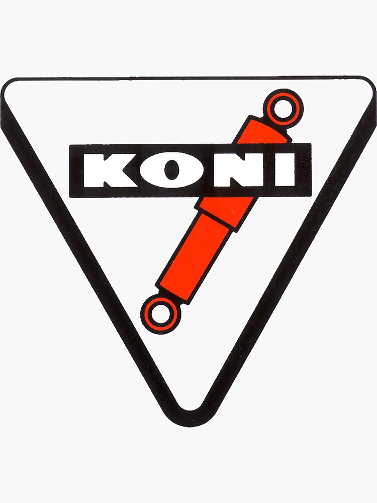 Motorsport-Aufkleber KONI altes Logo 13 cm 2 Stück Oldtimer Stoßdämpfer Shocks 