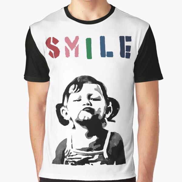 Banksy - Smile Graphic T-Shirt