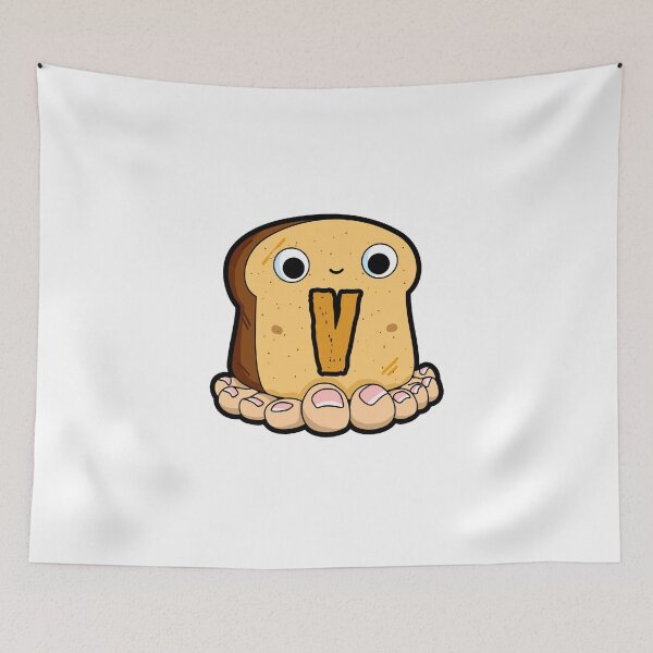Artikelvorschau, Alphabet Letter V Netter Toast Mit Zehen entworfen und verkauft von kidsmonogram.