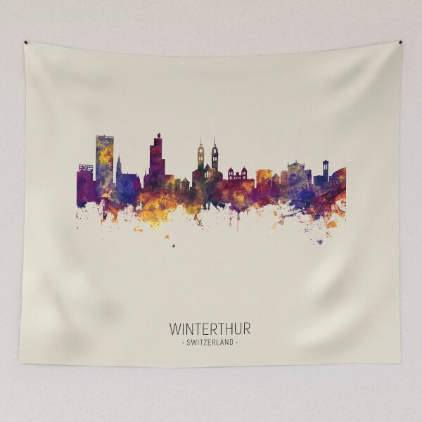 Item preview, Winterthur Switzerland Skyline designed and sold by ArtPrints.
