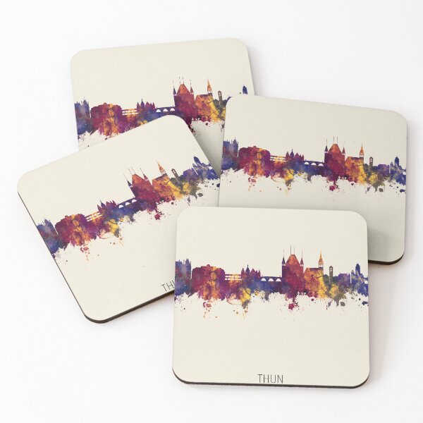 Item preview, Thun Switzerland Skyline designed and sold by ArtPrints.