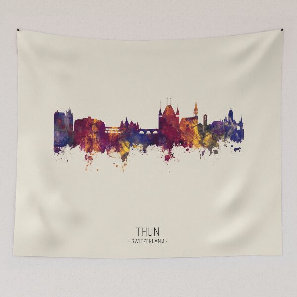 Item preview, Thun Switzerland Skyline designed and sold by ArtPrints.