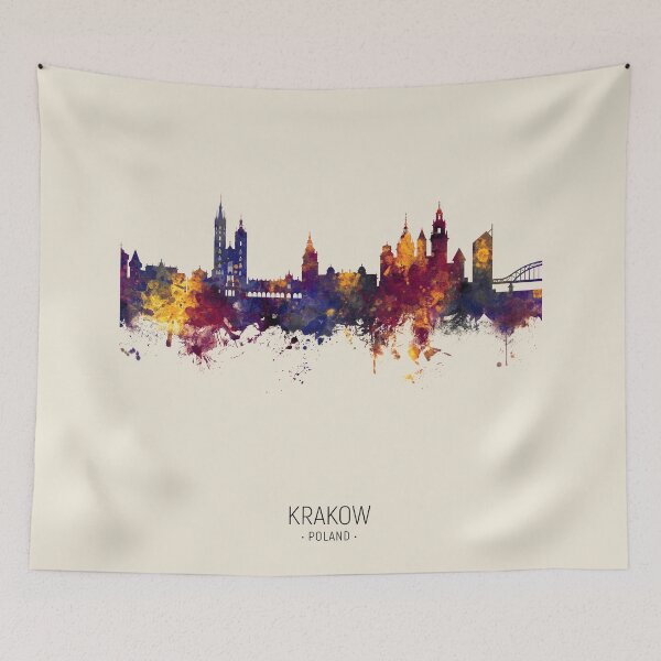 Item preview, Krakow Poland Skyline designed and sold by ArtPrints.