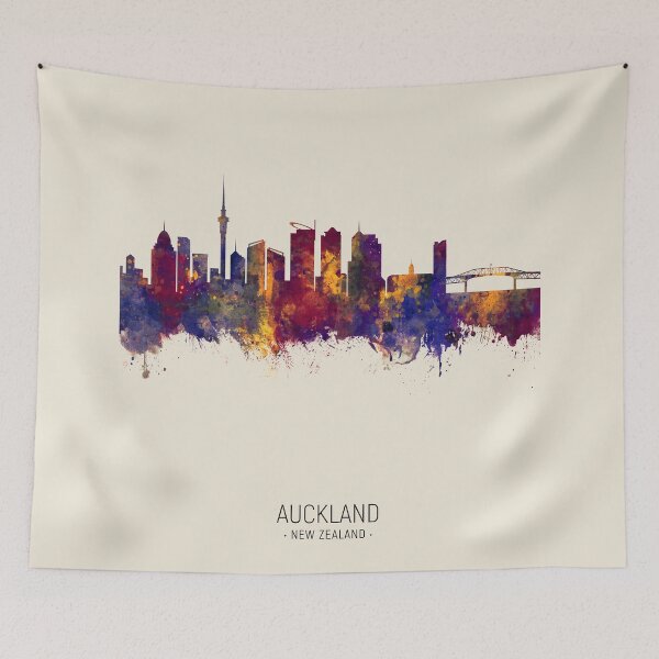 Item preview, Auckland New Zealand Skyline designed and sold by ArtPrints.