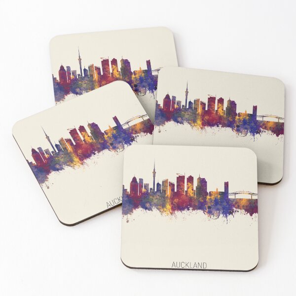 Item preview, Auckland New Zealand Skyline designed and sold by ArtPrints.