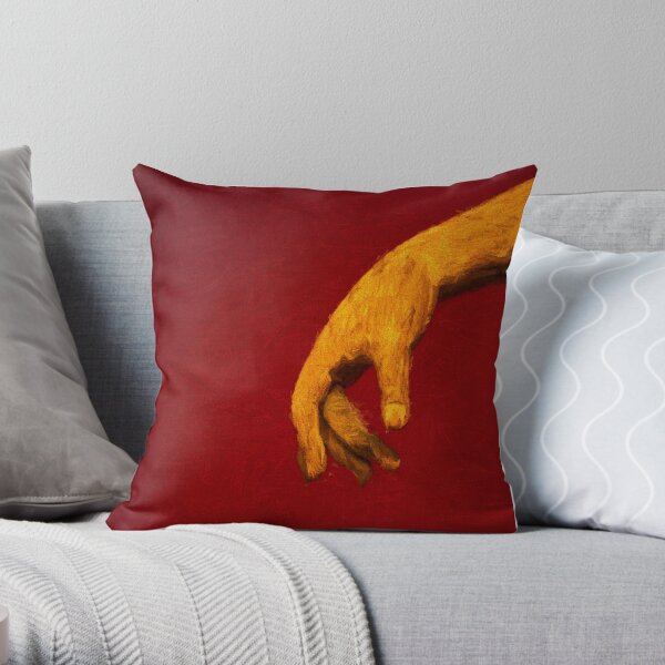 The Hand (digital painting) Throw Pillow