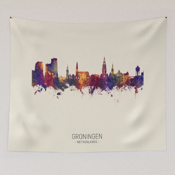 Item preview, Groningen The Netherlands Skyline designed and sold by ArtPrints.