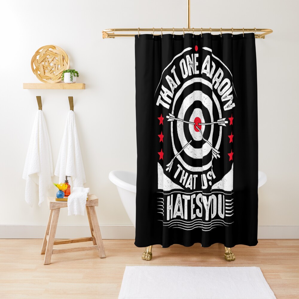 "Archery Archer Archers Bow Arrow Gift Present" Shower Curtain by