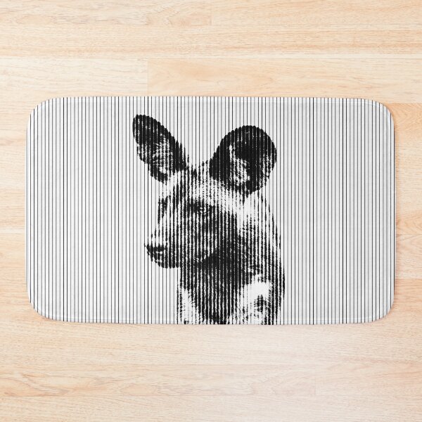 Item preview, African Wild Dog in Striking Pattern of Black and White Vertical Stripes designed and sold by Scotch Macaskill.