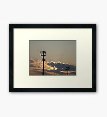 Sunset Over the Baseball Diamond Framed Print