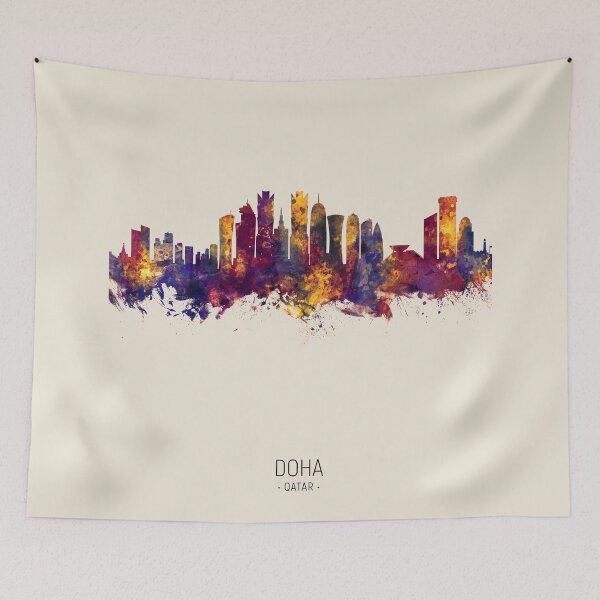 Item preview, Doha Qatar Skyline designed and sold by ArtPrints.