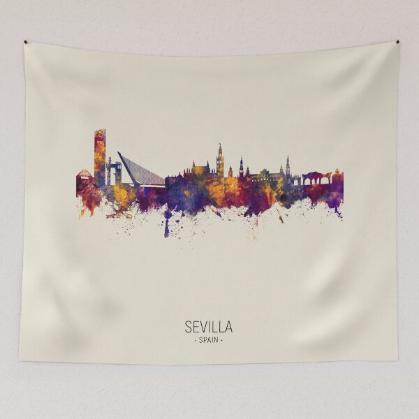 Item preview, Sevilla Spain Skyline designed and sold by ArtPrints.