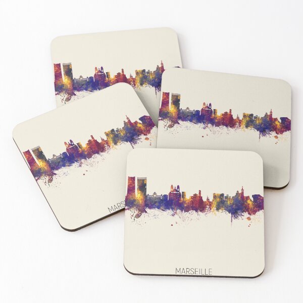 Artikelvorschau, Marseille, Frankreich Skyline entworfen und verkauft von ArtPrints.