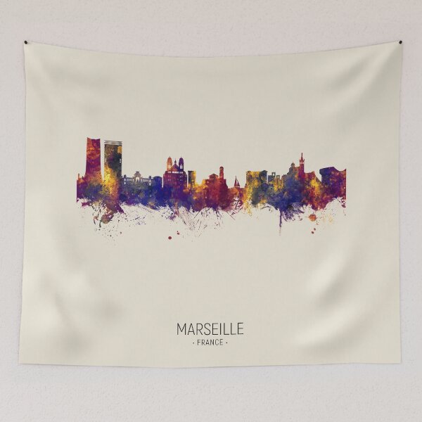 Item preview, Marseille France Skyline designed and sold by ArtPrints.