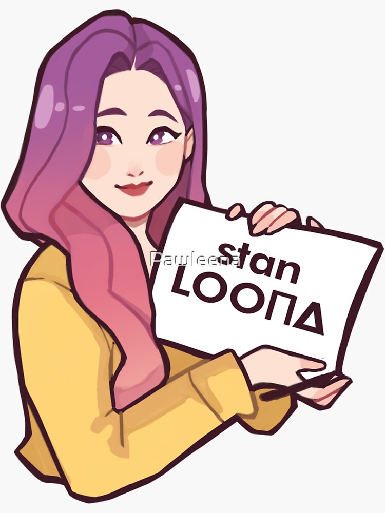Kpop Loona Stickers Redbubble - loona hi high roblox id