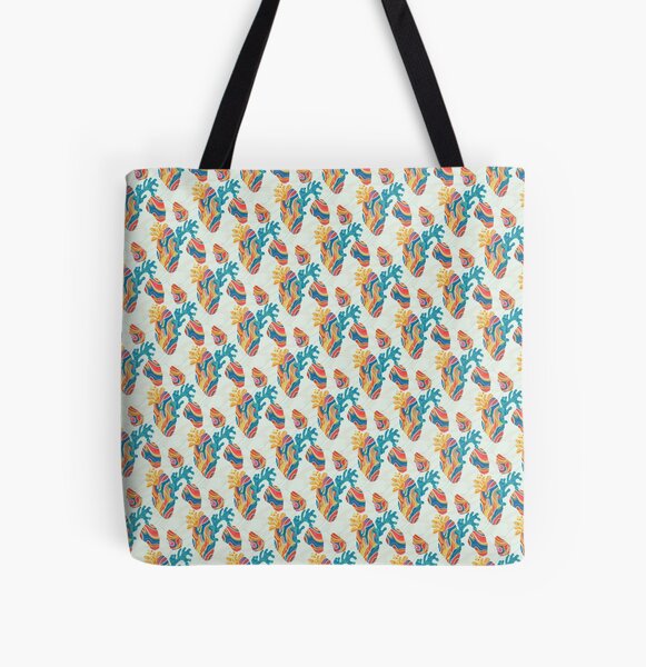 Marble Heart All Over Print Tote Bag