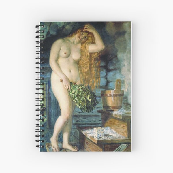 #Russian #Venus, Boris Kustodiev, Famous #Nude Painting (Nu) #RussianVenus Spiral Notebook