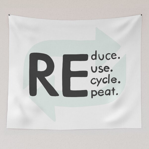 Item preview, Eco friendly - Reduce, reuse, recycle, repeat. Sustainable living  designed and sold by Milatoo.