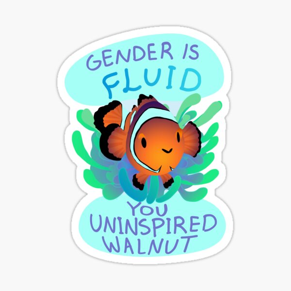(Non)Binary Clownfish Sticker