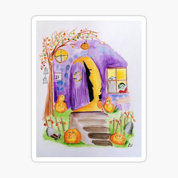 Item preview, Trick Or Treat on Halloween Night designed and sold by ArtbyPriscilla.