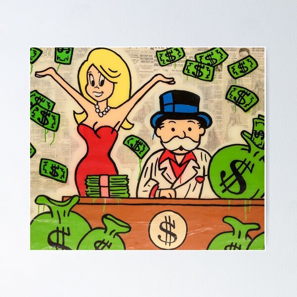 designer lv monopoly man poster