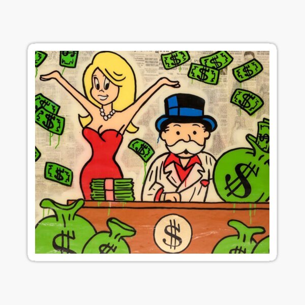 $ Scarface x Monopoly Man $ Pegatina