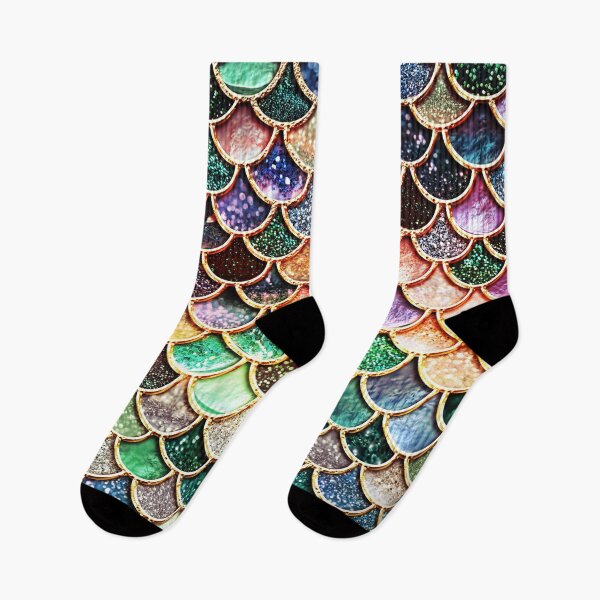 Item preview, Copper Green Gold and Pink Sparkle Faux Glitter Mermaid Scales designed and sold by UtArt.