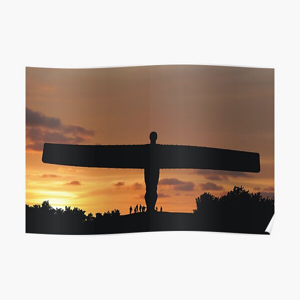 Angel at sunset Poster
