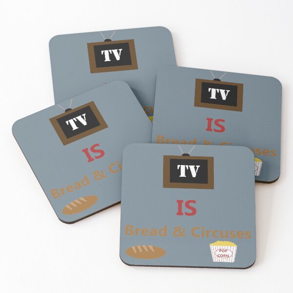 Item preview, TV is Bread & Circuses - Television is the Distraction as Rome Falls - Popcorn and Entertainment for the Masses designed and sold by Sabrina Dawkins.