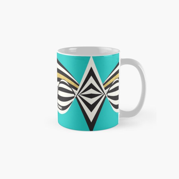 THINK! – Wavy Stripes on Luxury Blue Classic Mug