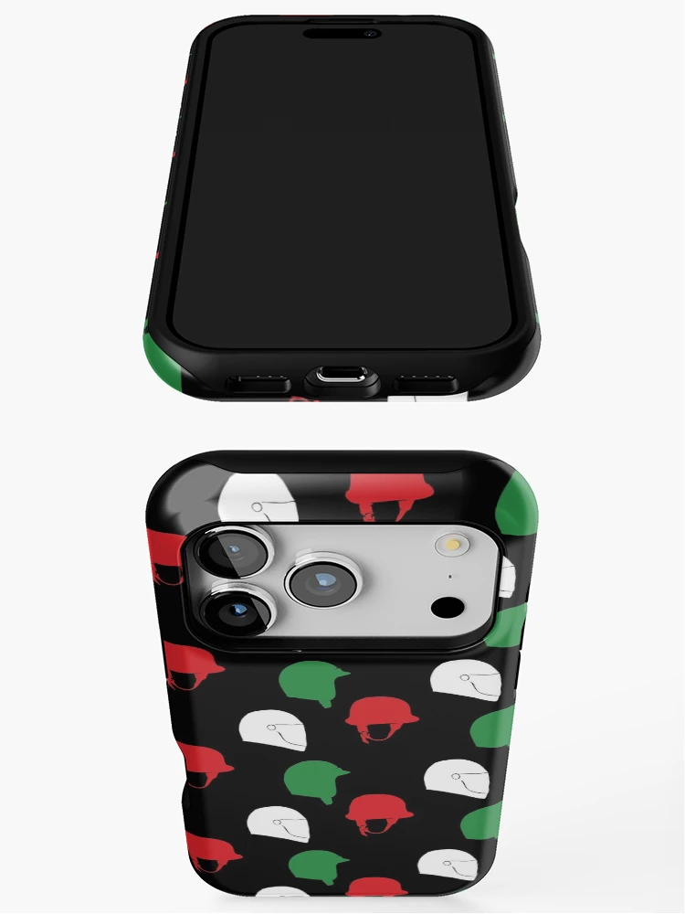 Thumbnail 3 of 4, iPhone Case, Three Helmet Pattern designed and sold by Tattley-Rappet.
