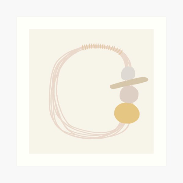 Rings of Saturn \\ Abstract Minimalism Art Print