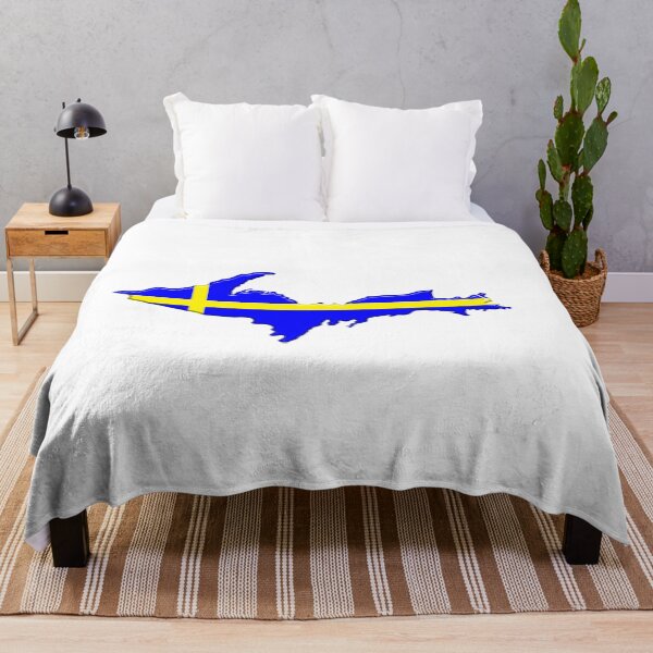 Item preview, Upper Peninsula UP Swedish Flag - Yooper Sweden Swede designed and sold by Destinations Souvenirs.