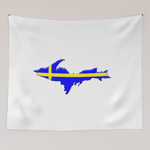 Item preview, Upper Peninsula UP Swedish Flag - Yooper Sweden Swede designed and sold by Destinations Souvenirs.