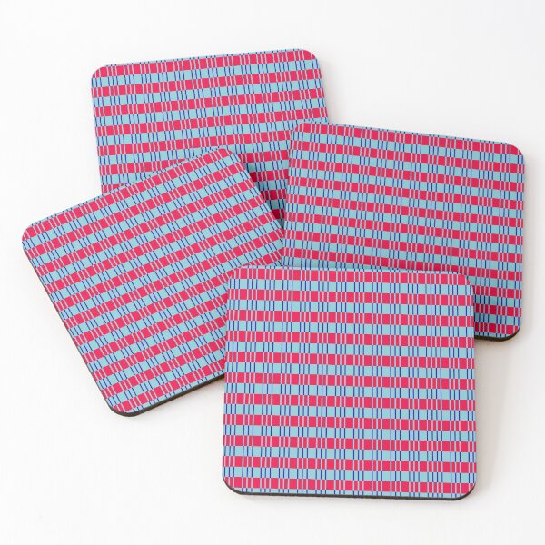 Item preview, Striped basket pattern red and blue country style designed and sold by Anna Lemos.