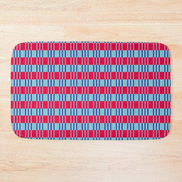 Item preview, Striped basket pattern red and blue country style designed and sold by Anna Lemos.