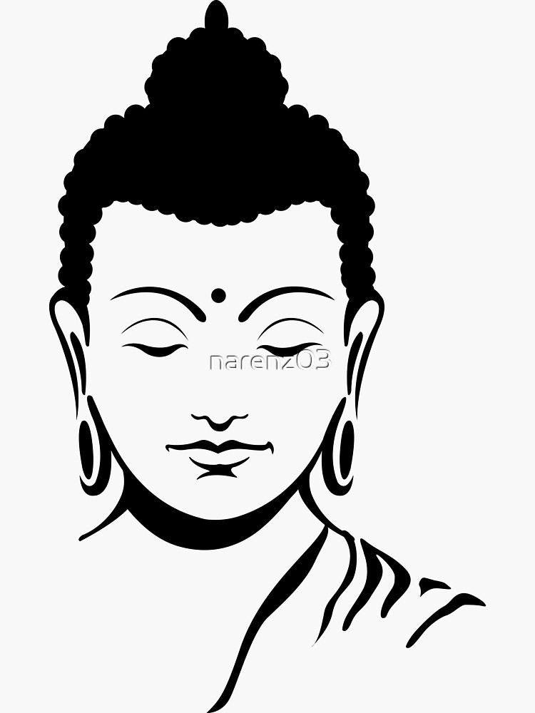 Buddha Face, Portrait, Head Seamless Repeat Vector Regular Pattern. Linear  Black And White Flat Drawing, Line, Outline Illustration. Buddhist, Indian,  Esoteric, Yoga Background, Oriental Template Royalty Free SVG, Cliparts,  Vectors, and Stock