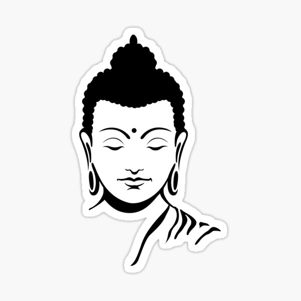 Beautiful Buddha face over high-detailed floral elements. Hand-drawn  engraved vector art, graphic illustration isolated . Religious motives.  Spiritual, mystic, tattoo Stock Vector by ©Spline03.mail.ru 161472510