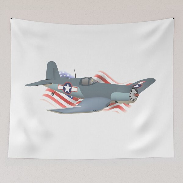 Item preview, Corsair WWII Airplane with American Flag designed and sold by NorseTech.