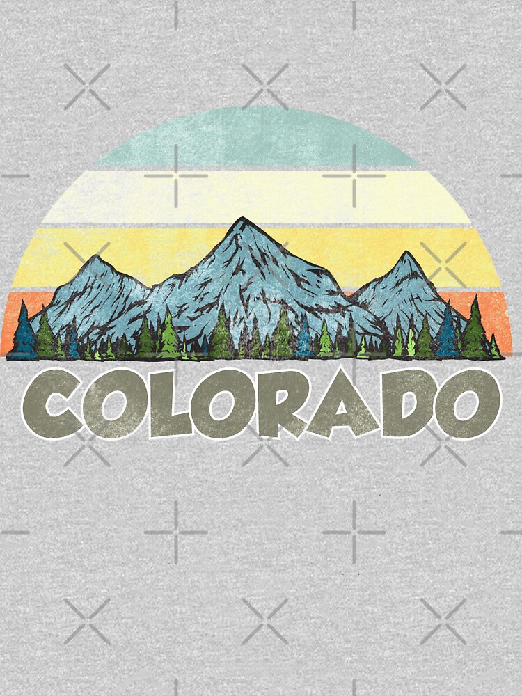 Vintage Colorado Rocky Mountains Retro Sunset by kiwi91