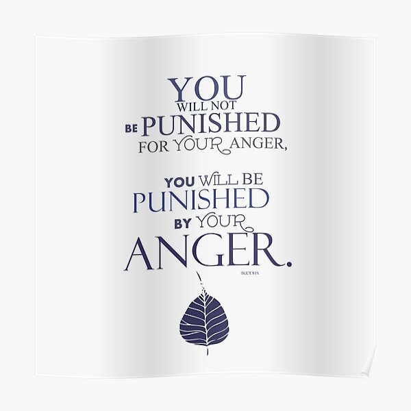 Anger Buddha Quote Posters Redbubble